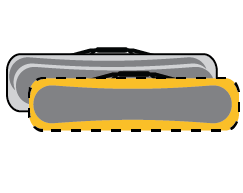 One snowboard packed in a standard size travel case.
